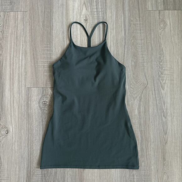 Lululemon Dark Forest Sun Setter Tank Size 4 high neck flow-y tank - Picture 3 of 10